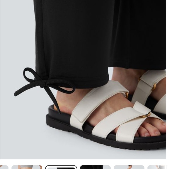 NWT HALARA Black Crossover High Waisted Pocket Drawstring Casual Joggers - Picture 6 of 11